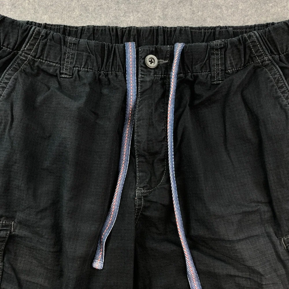 Tommy Bahama Mens Cargo Shorts M Black Resort Island Cotton Blend Casual Relax